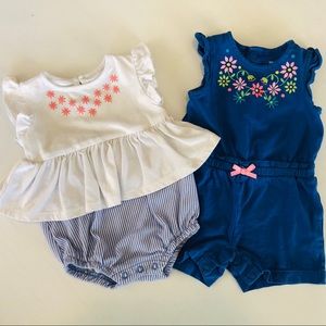 Set of 3 month rompers